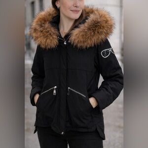 Jacket with Faux Fur Trim